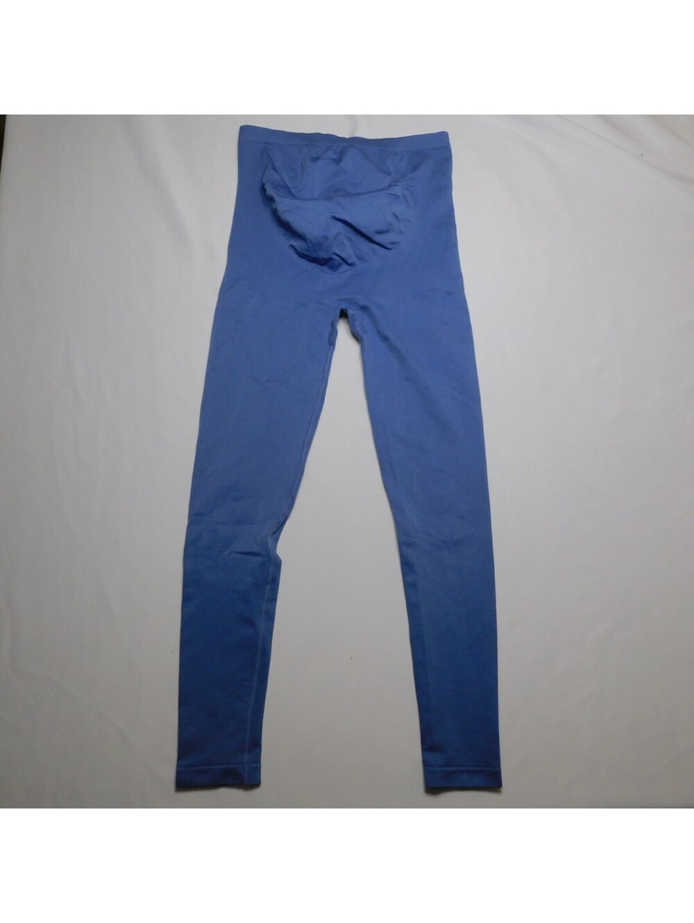 Motherhood Maternity Leggings Medium M Blue Seamless Full Belly Panel Activewear